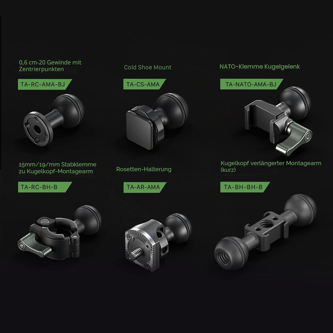 TILTA Mini Articulating Arm mit 1/4"-20 Mounting Points, Universal Magic Arm für Monitor Electronic