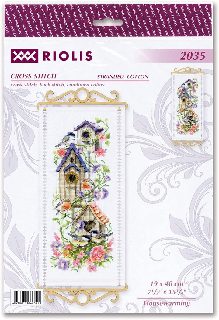 Riolis Kreuzstich Set Einweihungsparty, Zählmuster, 19x40cm