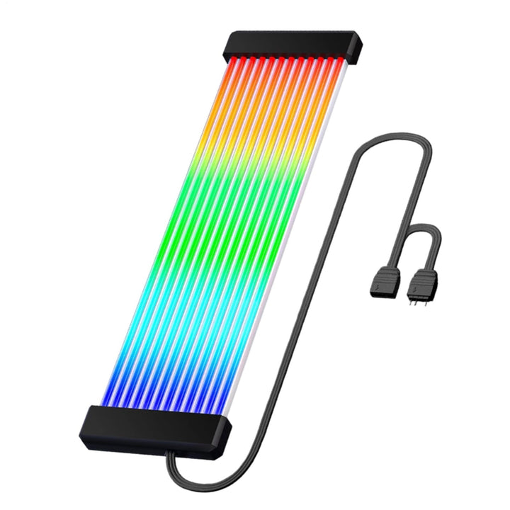 RGB-LED-Streifen, Neon-Silikonkabel, 24 Pins, Abdeckung für Motherboards, für Grafikkarte, Computer,
