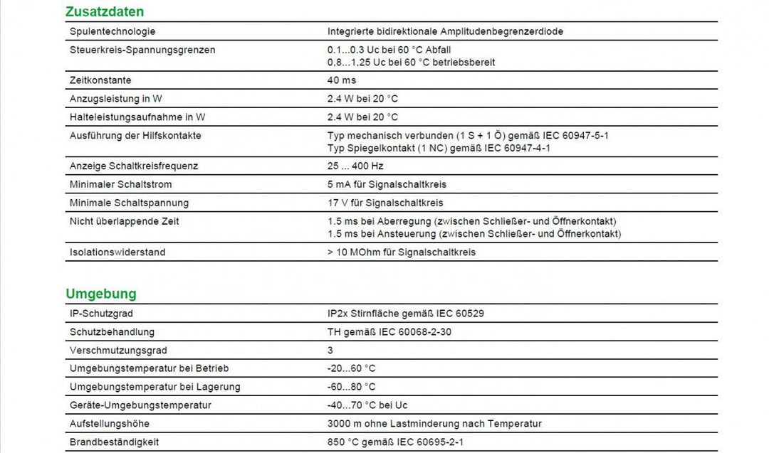 Schneider Electric LC1D12BL Leistungsschütz 1St. 12A/40ms TeSys Schütz LC1DB, 12A/40ms TeSys Schütz