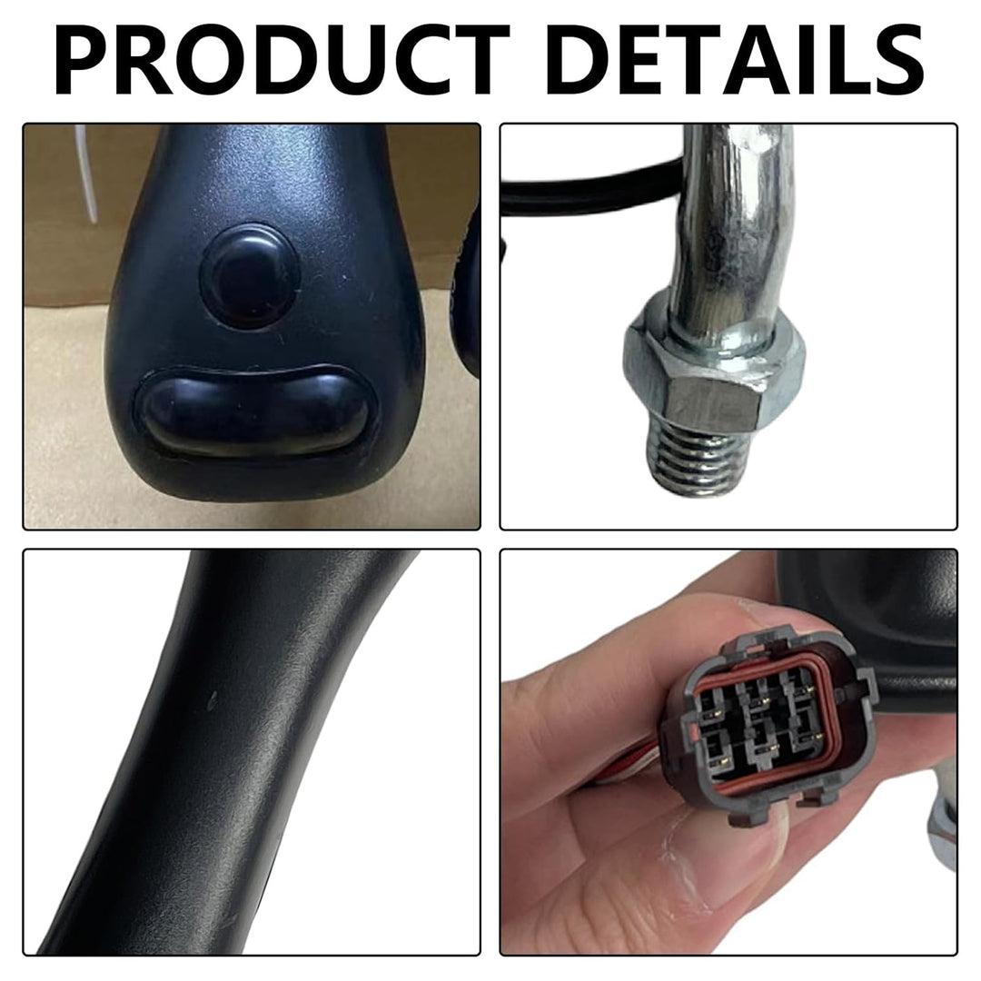 Ysislybin Bagger-Joystick-Kit, 2 Stück 3-Tasten-Joystickgriffe für Bagger ABS und Aluminiumlegierung