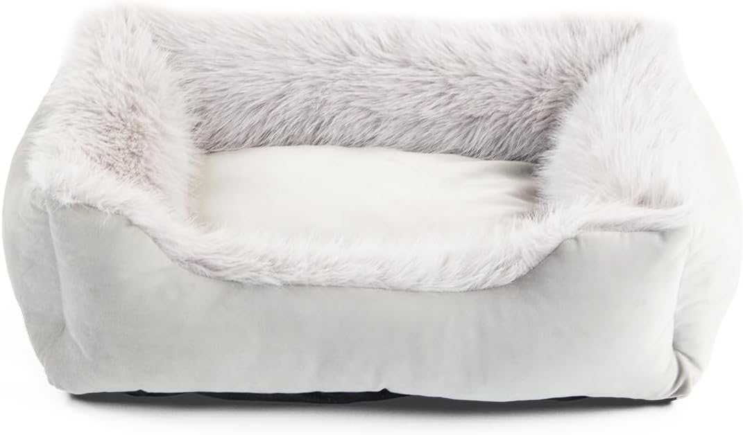 Wallace & Jones | Katzenbett Mayfair Katzenkissen, Silver-Quarz, Kuschelbett, Katzenkorb, 51 x 46 x