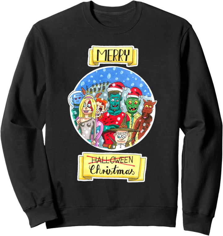 Merry Halloween Christmas X-Mas Holidays Season Sweatshirt
