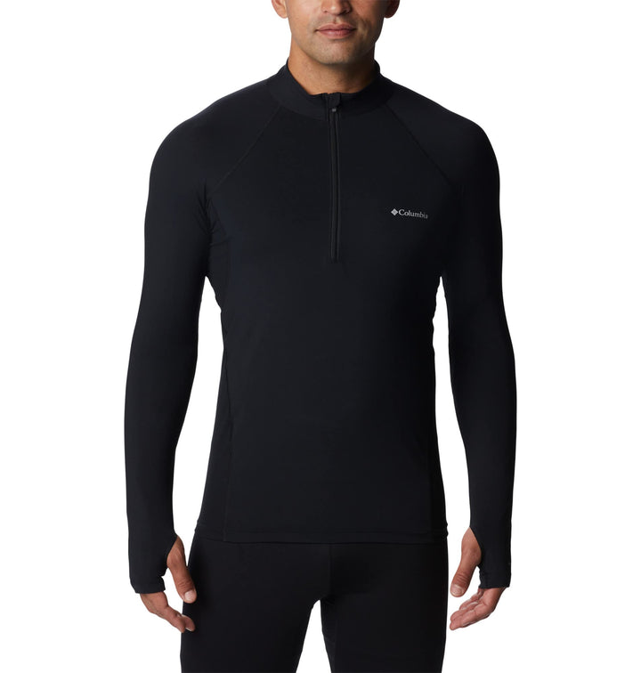 Columbia Midweight Stretch Long Sleeve Half Zip Thermounterwäsche Unterhemd für Herren Schwarz L Fal
