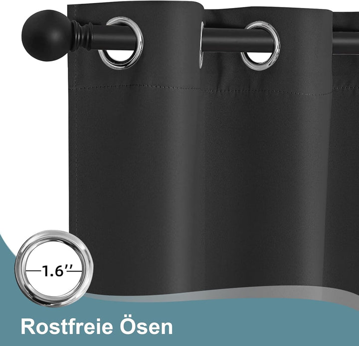 Lapalife Türvorhang Blickdicht Thermo Gardinen Vorhang mit Ösen für Fenster und Tür H203xB86cm Therm