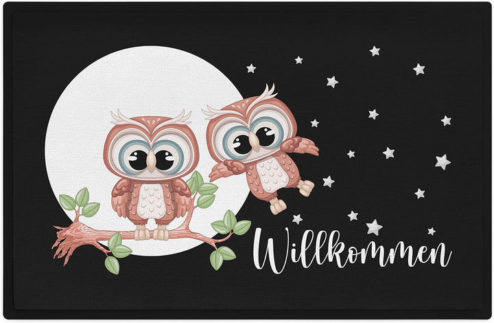 Trendation - Willkommen Fussmatte Grafik Schmutzfangmatte Geschenk Aussen Innenbereich 60x40 cm Wasc