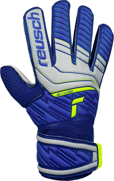 Reusch Jungen Attrakt Junior Unisex Torwarthandschuhe mit Aussennaht Schnitt und Solid Belag, Geeign