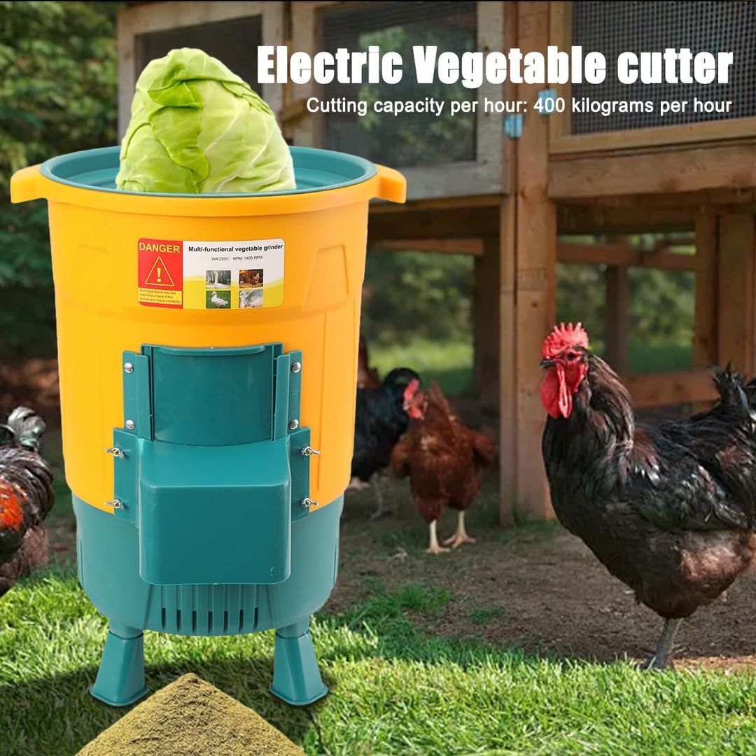 LALABU Gewerblicher Futterhäcksler, 550W 30L Gemüsehäcksler mit 400 kg/h Stündliche Schneidkapazität