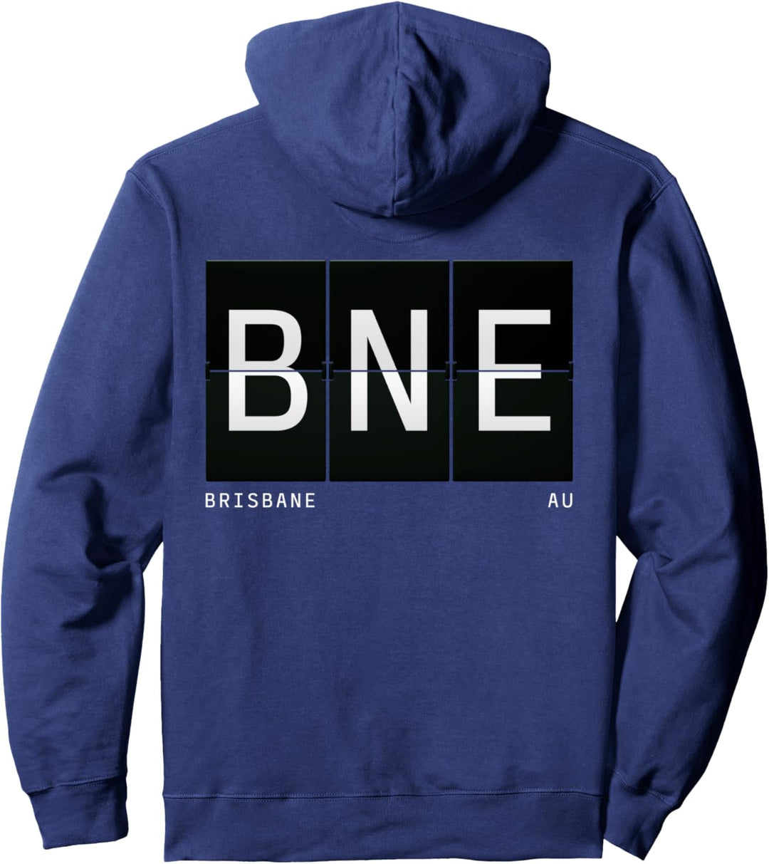 BNE Brisbane AU Australien Retro World Traveller Pullover Hoodie