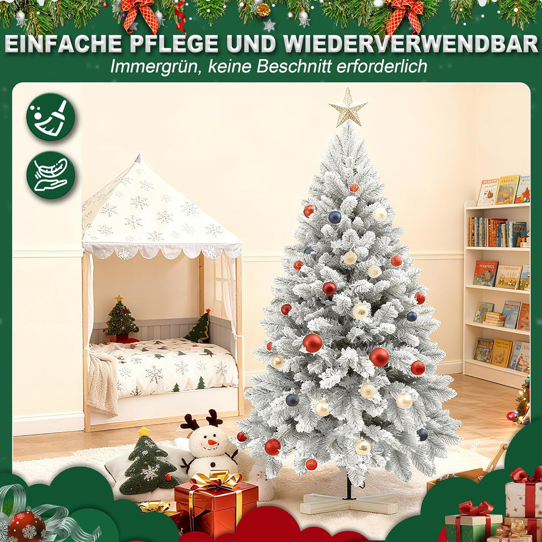 VA-Cerulean Weihnachtsbaum Künstlicher,schwer entflammbar,Schnellaufbau,Weihnachtsdeko,Unechter Tann