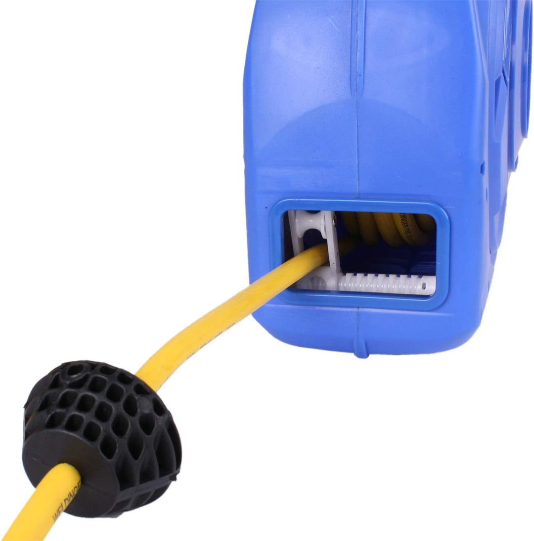 WELDINGER DSA-18 Automatik-Schlauchaufroller 16 m mit Druckluftschlauch Gummi-PVC gelb 6 x12 mm 16 m