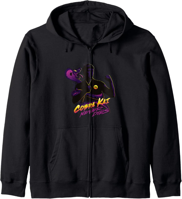 Cobra Kai Niemals stirbt Fight Pose Kapuzenjacke