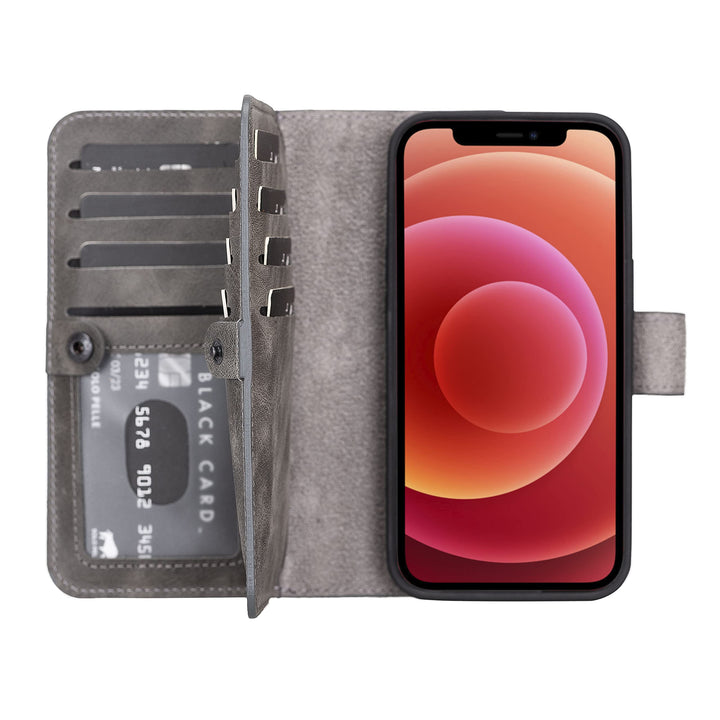 Solo Pelle Lederhülle kompatibel für iPhone 13 Pro in 6.1 Zoll abnehmbare Hülle (2in1) Harvard Doubl
