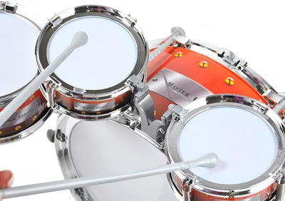 Schlagzeug für Kinder XL Bass 4 Trommeln Becken Hocker Drumsticks Drum-Set 22464