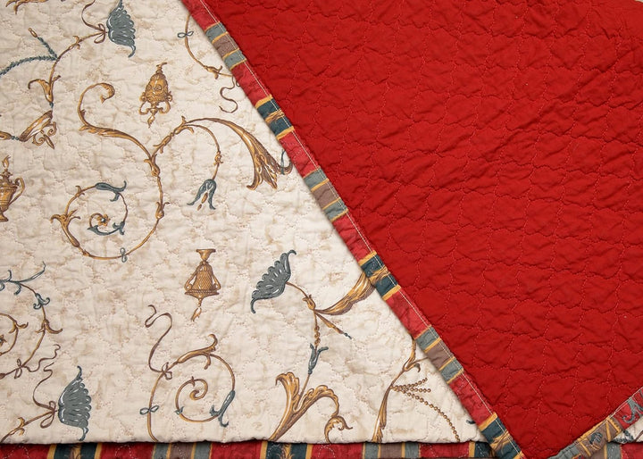 Bassetti OPLONTIS Tagesdecke, Baumwolle, Rot, 180x255 180x255 Rot, 180x255 Rot