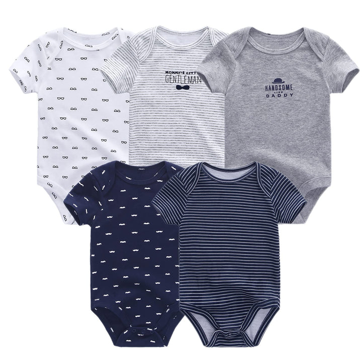 TONE Bodys Kurzarm für Neugeborene Baby Jungen und Mädchen 0-3m/3-6m/6-9m/9-12m Baumwolle Beard and