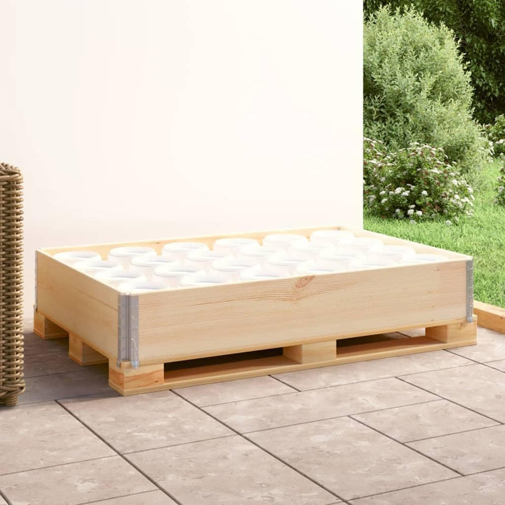 vidaXL Kiefernholz Massiv Palettenrahmen Aufsatzrahmen Hochbeet Gartenbeet Pflanzbeet Europalette Ho