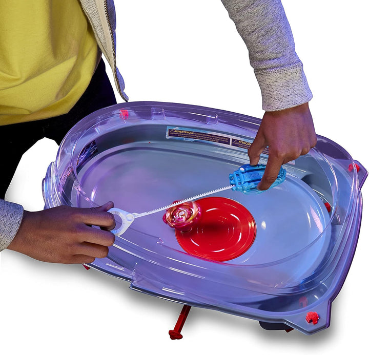 Beyblade Burst Surge Speedstorm Motor Strike Battle Set – Battle Spielset mit motorisierter Beystadi