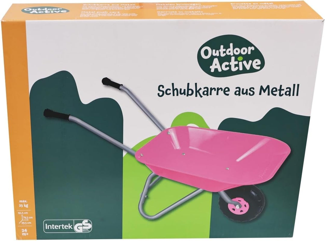 OUTDOOR ACTIVE Kinder Metallschubkarre pink 561