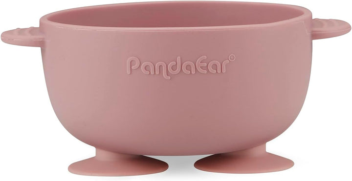 PandaEar 3 Pack Babysaugschalen &3 Babylöffel| Leckdichte Aufenthalts Silicon Food Bowl für Babys Ki