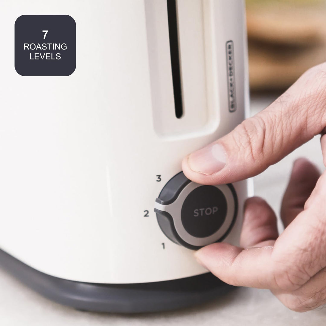Black+Decker BXTO1001E - Toaster 1.000W, Toaster mit extra grossem Schlitz, 7 Toaststufen, High-Lift