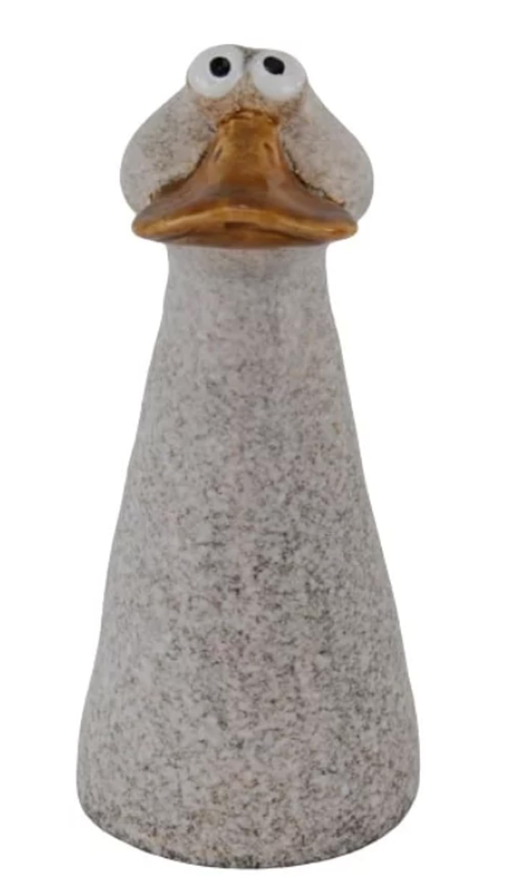 Zaunhocker Ente H: 21 cm aus Keramik - Zaun Deko Garten Teich, Tierfigur Pfostenhocker, Zaunfigur, G