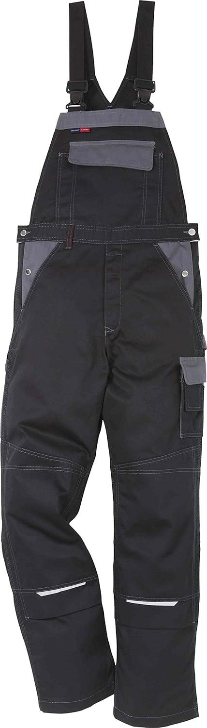 Kansas Icon Arbeitshosen Latzhosen Service Industrie 2-873, Farbe:schwarz/grau;Grösse:58