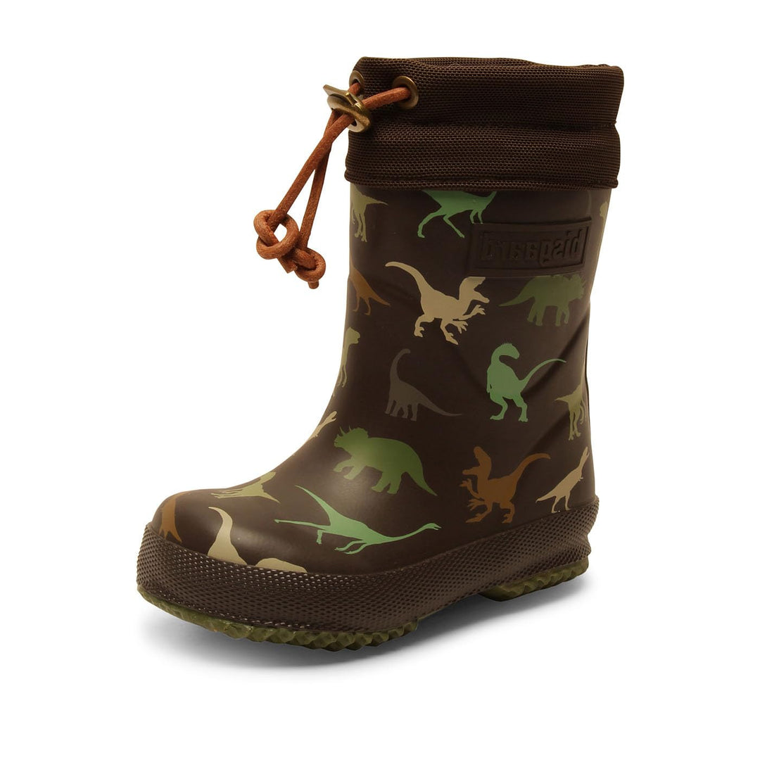 Bisgaard Unisex Kinder Thermo Gummistiefel 33 EU Brown Dino, 33 EU Brown Dino