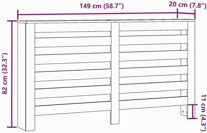 vidaXL Heizkörperverkleidung, Heizungsverkleidung Modernes Latten-Design, Heizkörperabdeckung für Wo