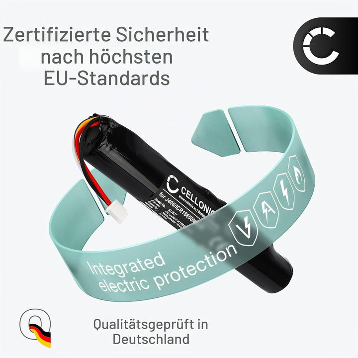 CELLONIC® Ersatzakku J406/ICR18650NH-2S für Bang &amp; Olufsen BeoLit 15 BeoLit 17 BeoPlay A2 Lautsprech