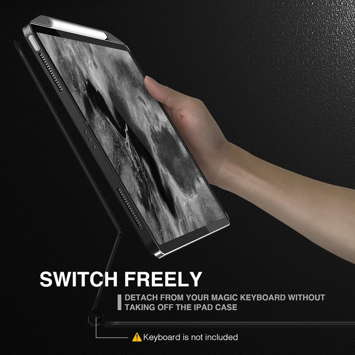 SWITCHEASY CoverBuddy Hülle für iPad Pro 12.9 inch 2020 (4.Generation) & 2018, Kompatibel mit Magic/