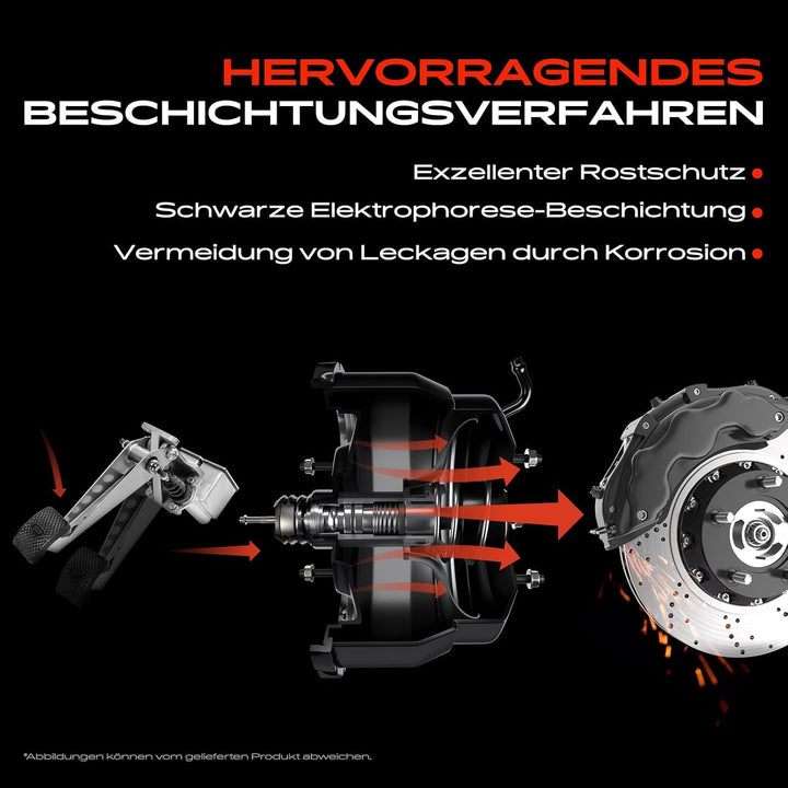 Frankberg Bremskraftverstärker Pneumatisch Kompatibel mit CC 358 2011-2016 P.a.s.s.a.t 3C2 A32 A33 3