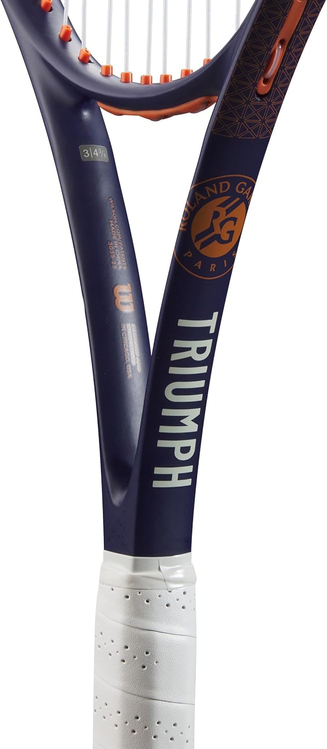 Wilson Roland-Garros Triumph Tennis Racket 4-1/8" (1) Marineblau / Weiss, 4-1/8" (1) Marineblau / We