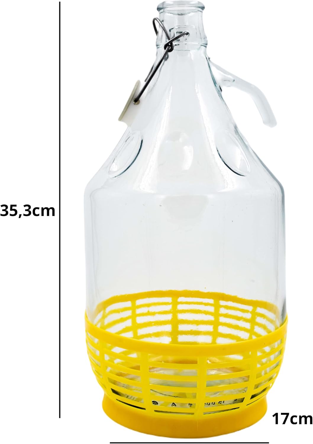 Enghals Ballonflasche Weinflasche mit Bügelverschluss und Korb zur Aufbewahrung von Gärungsgetränken