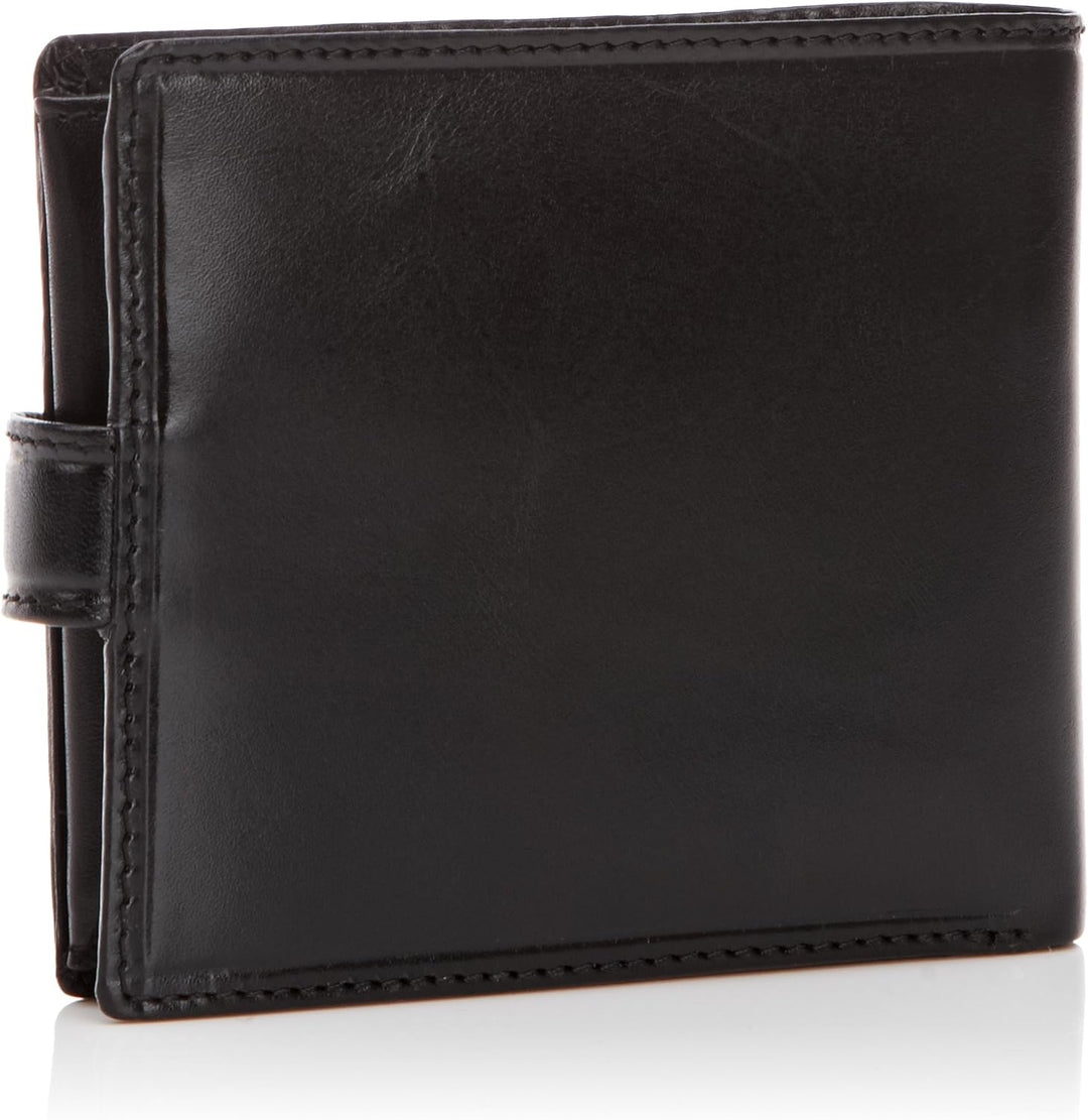 Visconti Herren Leder-Portemonnaie, Kollektion Monza, luxuriös, Geschenkbox, Schwarz