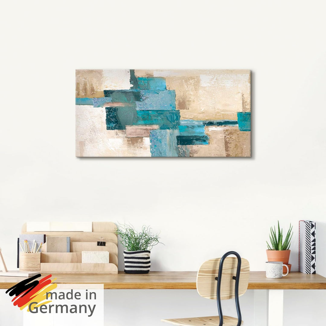 ARTland Glasbilder Wandbild Glas Bild einteilig 60x45 cm Querformat Gemälde Modern Abstrakte Kunst T