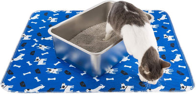 Yangbaga Edeltsahl Katzentoilette Gross in 50 * 35 * 15cm, Stainless Steel Litter Box, Kaninchentoil