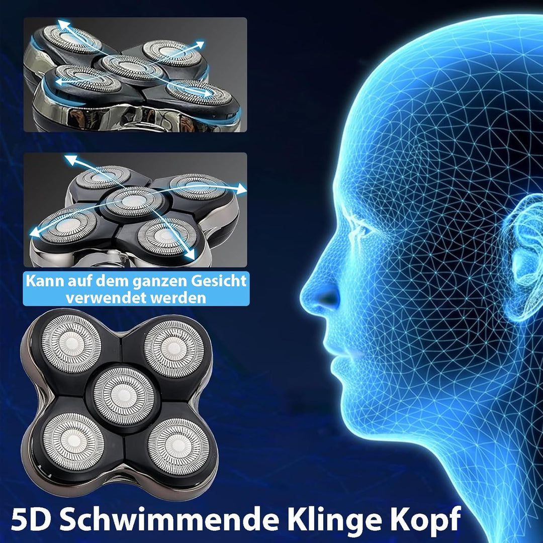 2 Stück Ersatzköpfe für Remington Balder Kopfrasierer XR7000/XR1500/XR1501-5-fach Dual Track Scherkö