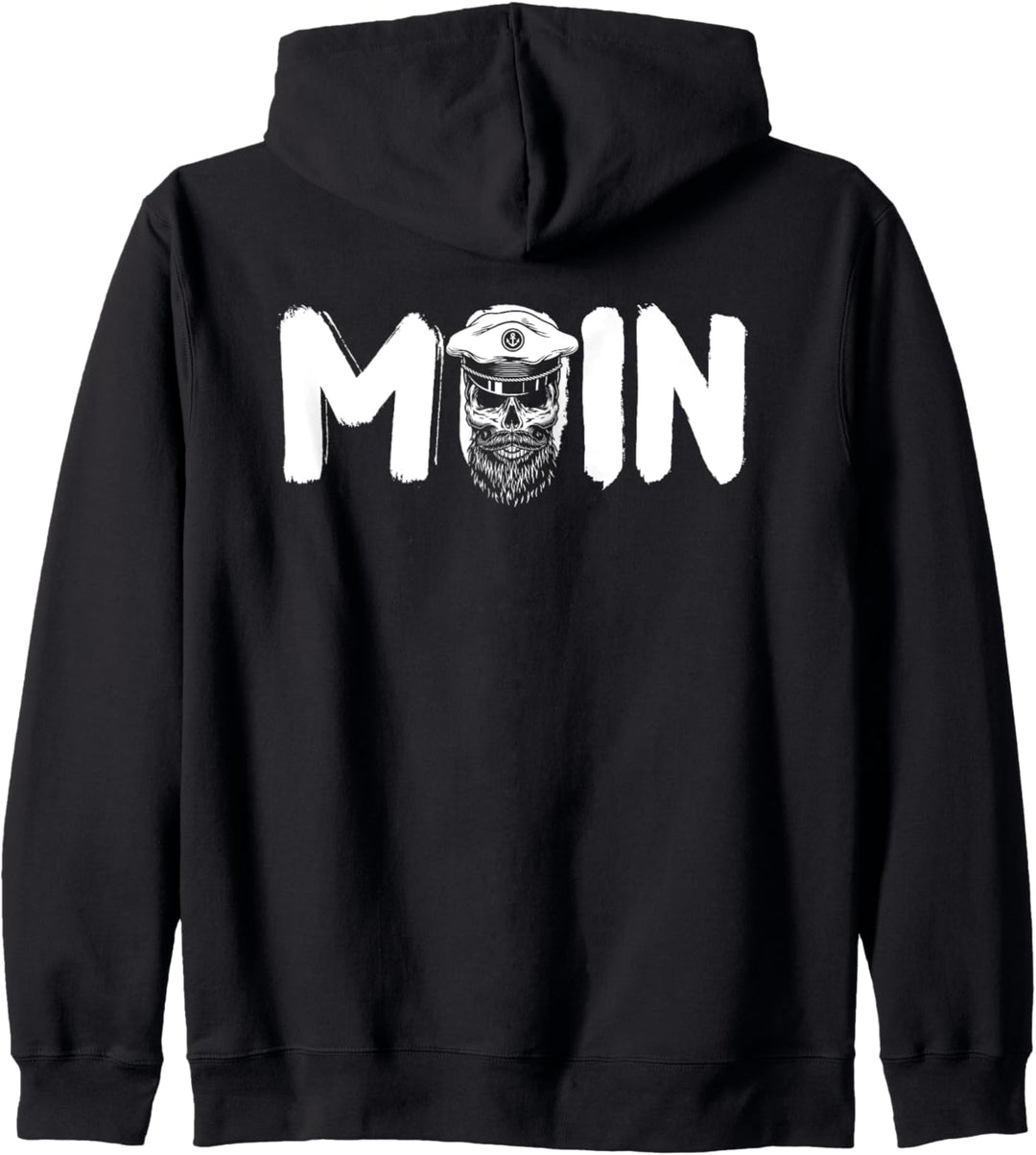 Moin Schädel Seemann mit Mütze Norddeutsch Kapuzenjacke