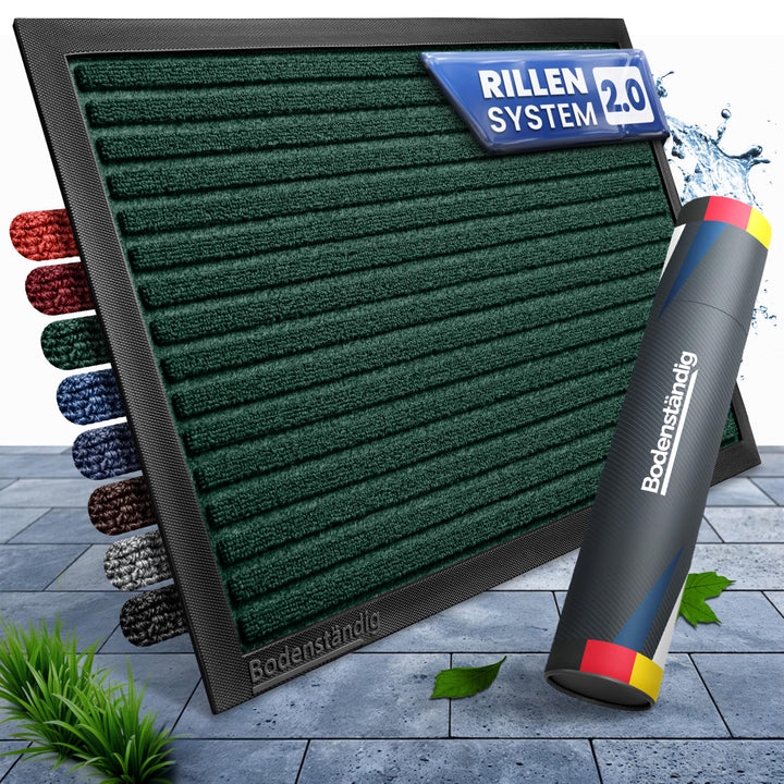 Fussmatte aussen - extrem rutschfest & langlebig - Fussabtreter aussenbereich Green 80x120cm - Türma