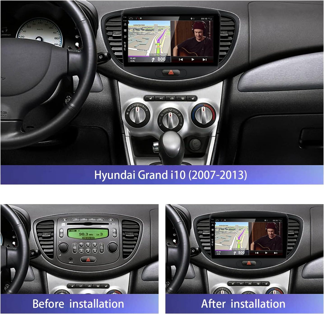 PX6 Android 12 IPS Autoradio Passt für Hyundai I10 (2007-2013) - 4G+64G - Rückfahrkamera KOSTENLOS -