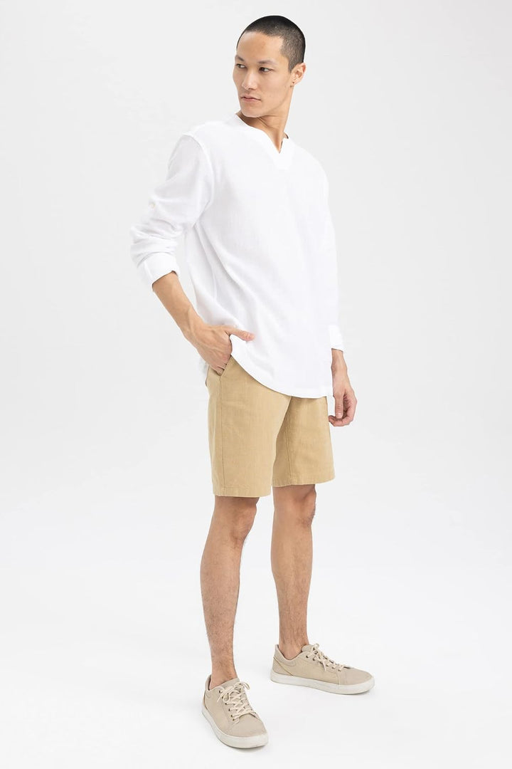 DeFacto Herren Tunic Shirt 3XL Weiss, 3XL Weiss