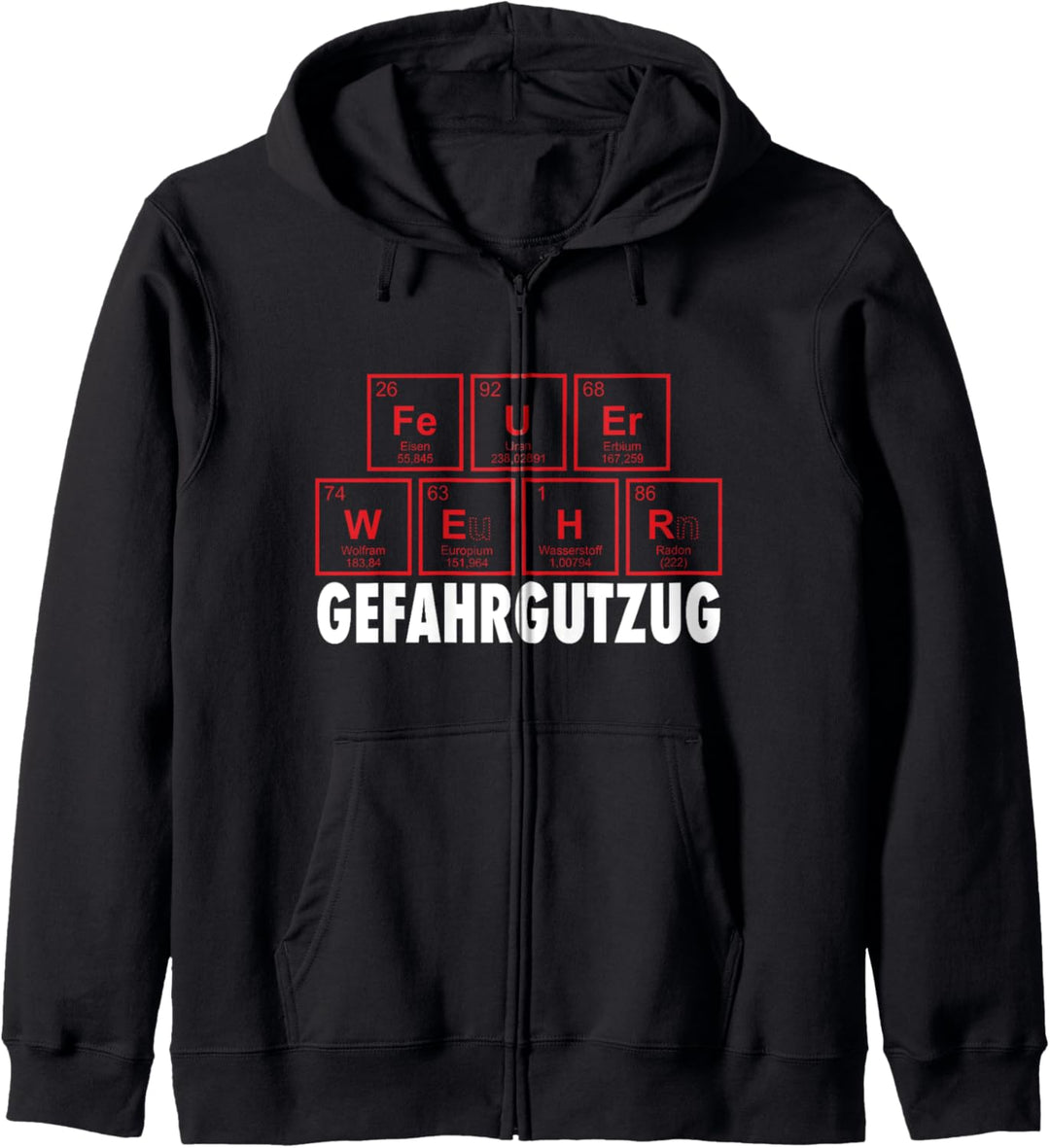 Feuerwehr Gefahrgutzug - Feuerwehrmann und Feuerwehr Kapuzenjacke