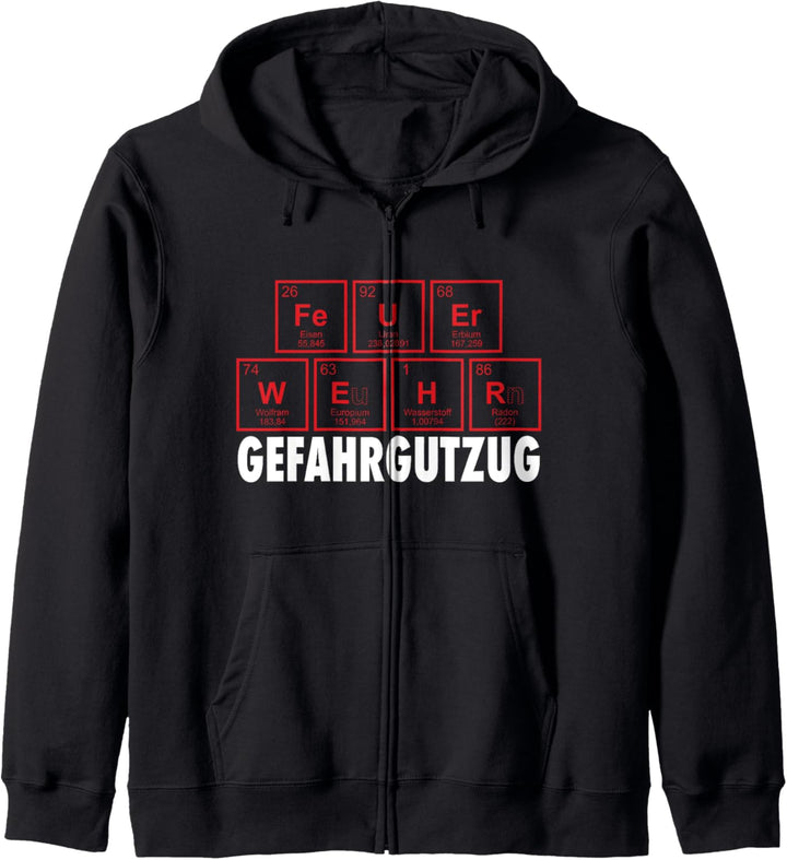 Feuerwehr Gefahrgutzug - Feuerwehrmann und Feuerwehr Kapuzenjacke
