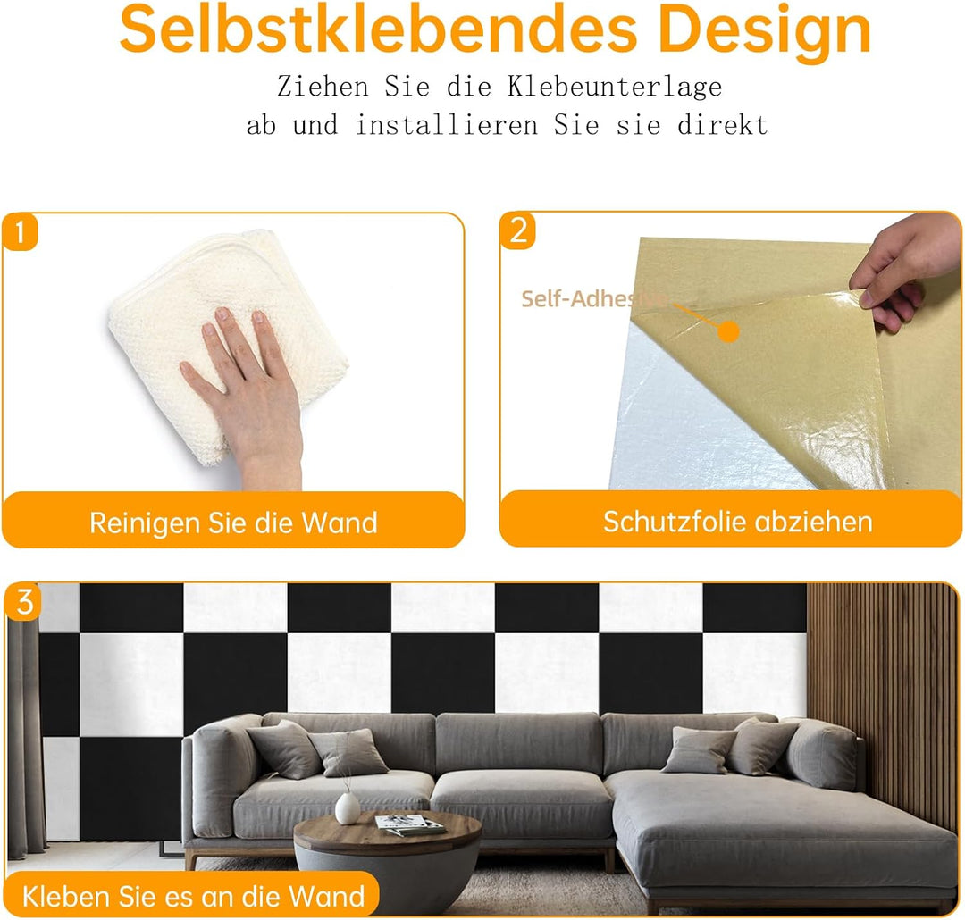 Rdutuok 12 Stück Selbstklebend Akustikplatten,30x30x1 cm Akustik Absorber Akustikpanel Schallschutzp