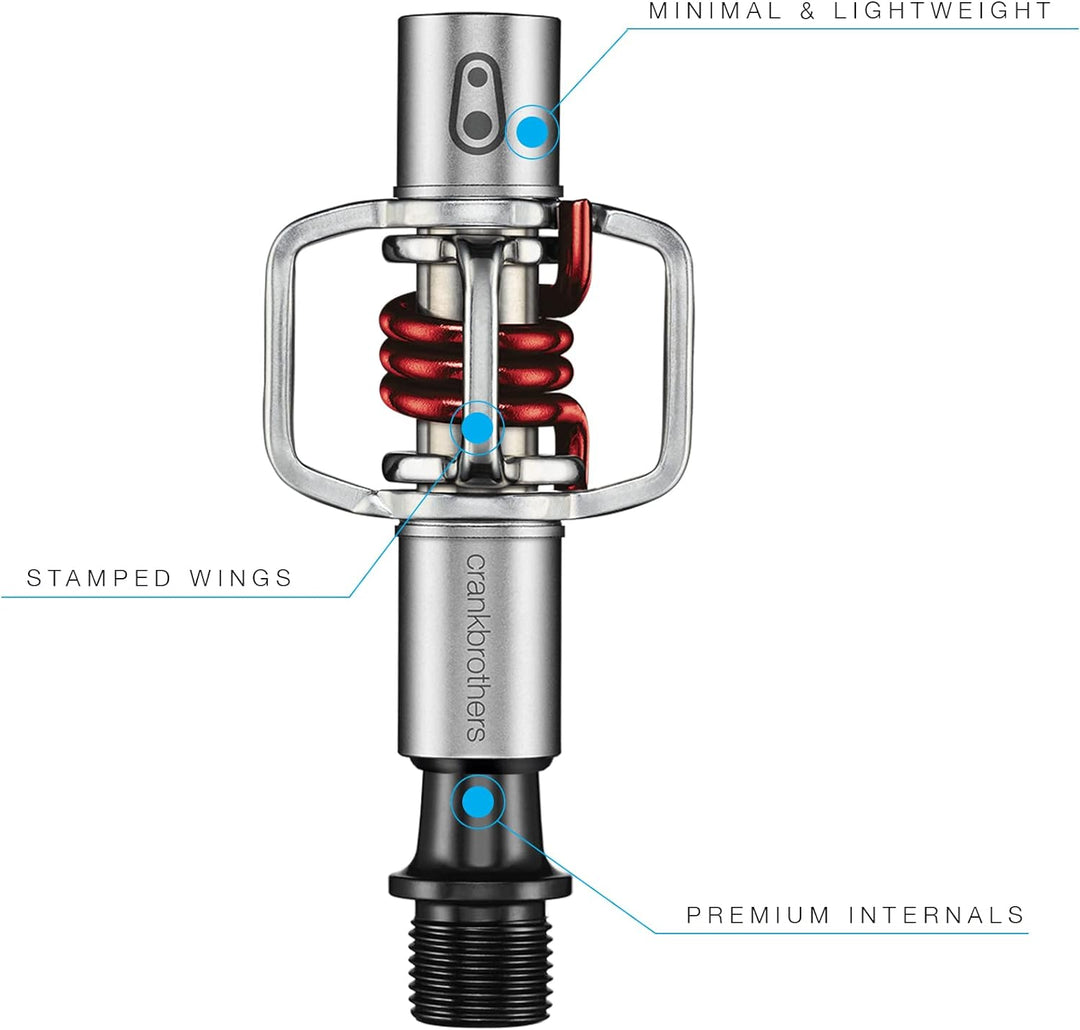 Crank Brothers Eggbeater 1 Pedal BLAU Silver/Red, BLAU Silver/Red