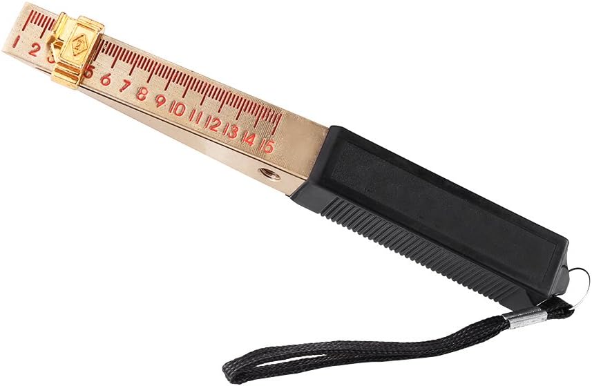 Messkeil Fühlerlehre, Keilförmiges Nonius Fühler Messgerät, 1-15 mm, 0.2mm, für Ebenheitsmessungen