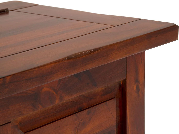 Woodkings® Holztruhe mit Deckel Catana Pinie Massivholz braun Echtholz rustikal Wohnzimmer Möbel Flu