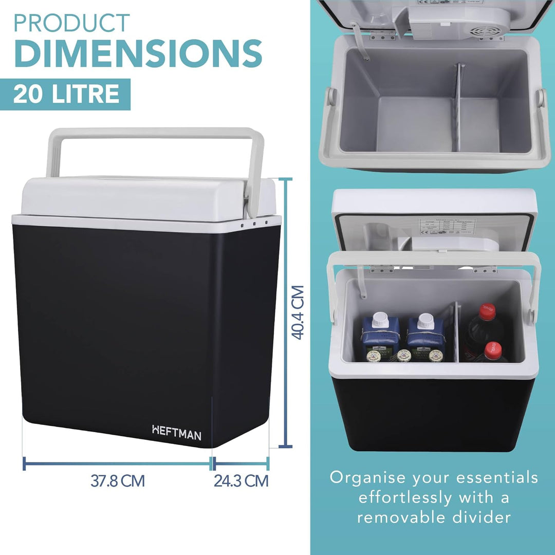 HEFTMAN 20L Kühlbox Elektrisch - Isolierte, Tragbare Elektrische Kühlbox, 20L