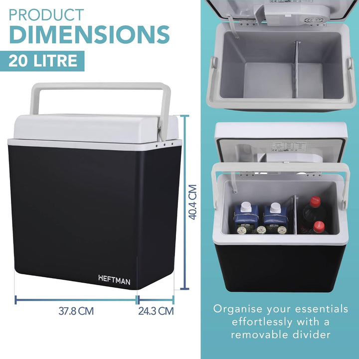 HEFTMAN 20L Kühlbox Elektrisch - Isolierte, Tragbare Elektrische Kühlbox, 20L